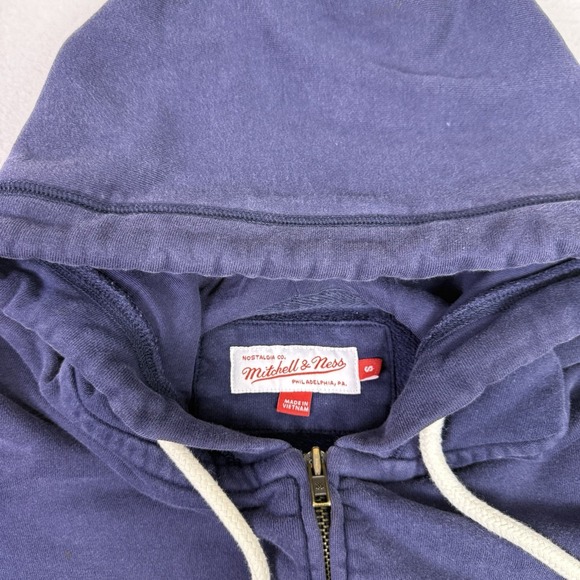 Mitchell & Ness St Louis Cardinals Full Zip Hoodie Small Blue Distressed MLB - Picture 2 of 9